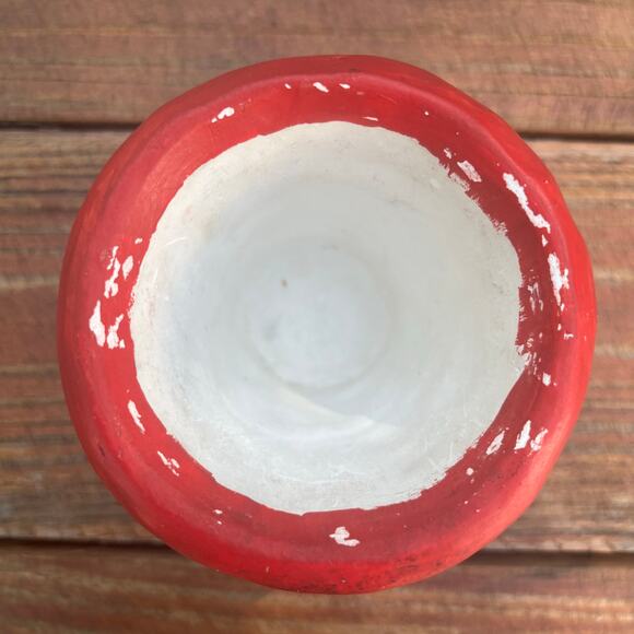 Vintage 1970s Hand Painted Santa Claus Candy Jar 6" Ceramic Christmas Decor OOAK - Picture 14 of 16